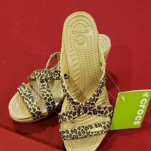 NWT Leopard CROC Sandals